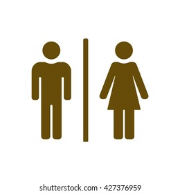 Man and lady toilet sign