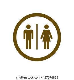 Man and lady toilet sign