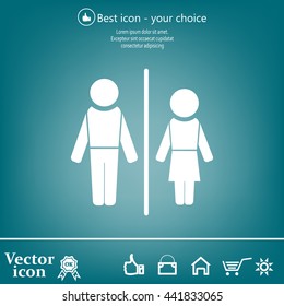 Man and lady toilet sign