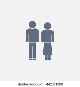 Man and lady toilet sign