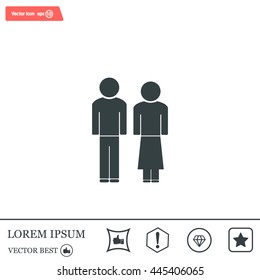 Man and lady toilet sign