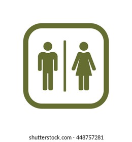 Man and lady toilet sign