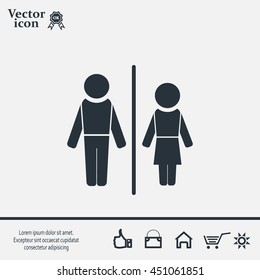 Man and lady toilet sign