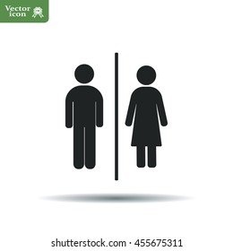 Man and lady toilet sign