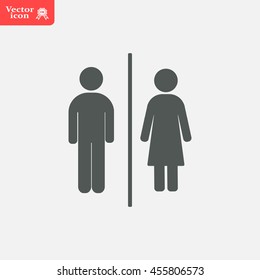 Man and lady toilet sign