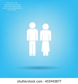 Man and lady toilet sign