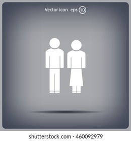 Man and lady toilet sign