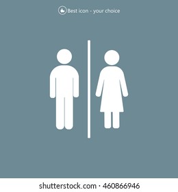 Man Lady Toilet Sign Stock Vector (Royalty Free) 460866946 | Shutterstock