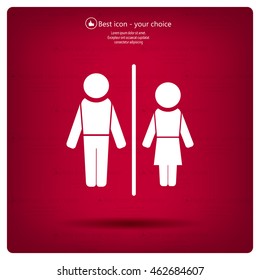 Man and lady toilet sign