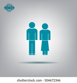 Man and lady toilet sign