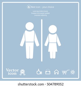 Man and lady toilet sign