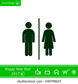 Man and lady toilet sign