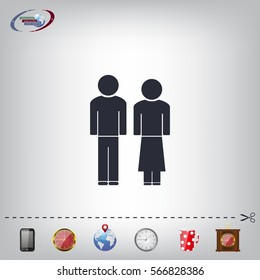 Man and lady toilet sign