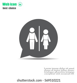 Man and lady toilet sign