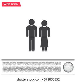 Man and lady toilet sign