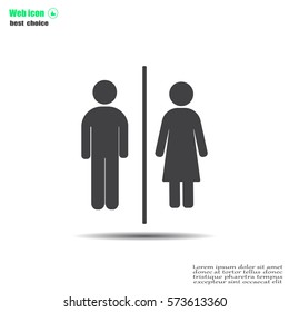 Man and lady toilet sign