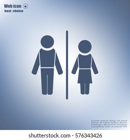 Man and lady toilet sign