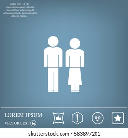 Man and lady toilet sign