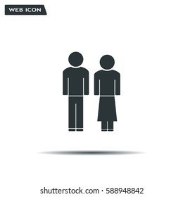 Man and lady toilet sign