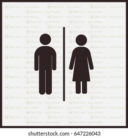 Man and lady toilet sign