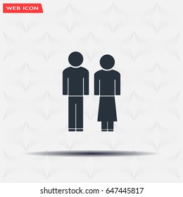 Man and lady toilet sign