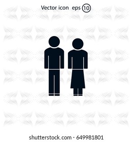Man and lady toilet sign