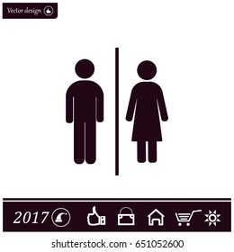 Man and lady toilet sign