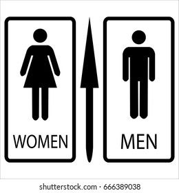 Man Lady Toilet Sign Stock Vector (Royalty Free) 667464007