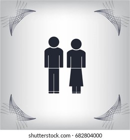 Man and lady toilet sign