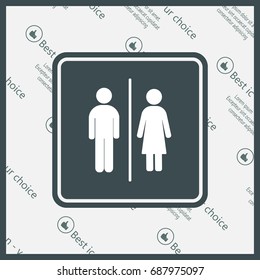 Man and lady toilet sign