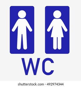 A man and a lady toilet sign and male and female symbols. Man icon. Woman icon. Man and woman isolated. Man and woman sign. WC icon. Man and woman flat. Man sign. Woman sign. Man vector. Woman vector