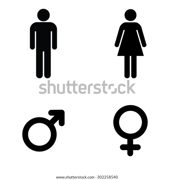 男性と女性のトイレの看板と男女の記号 のベクター画像素材 ロイヤリティフリー