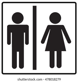 Men Women Restroom Icon Men Women Stock Vector (Royalty Free) 1678848022