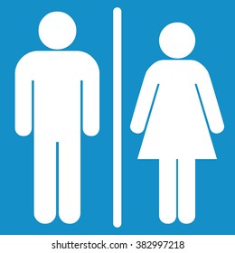 Man Lady Toilet Sign Vector Illustration Stock Vector (Royalty Free ...