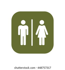 Man and lady toilet sign.Flat design.
