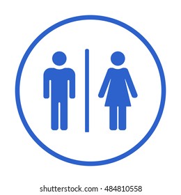 Man and lady toilet sign,vector. Flat design.