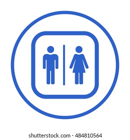 Man and lady toilet sign,vector. Flat design.