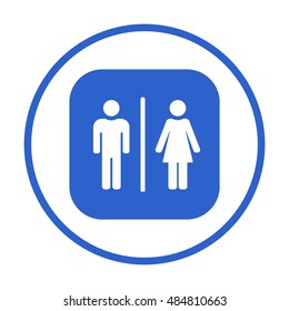 Man and lady toilet sign,vector. Flat design.