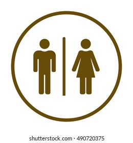 Man and lady toilet sign,vector. Flat design.