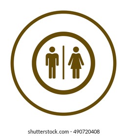 Man and lady toilet sign,vector. Flat design.