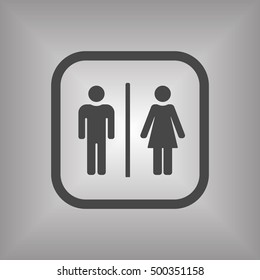 Toilet Men Women Sign Icon Vector Stock Vector (Royalty Free) 1465172795