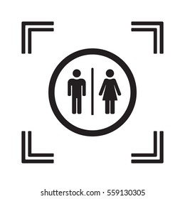 Man and lady toilet sign,vector. Flat design.