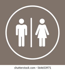 Man and lady toilet sign,vector. Flat design.