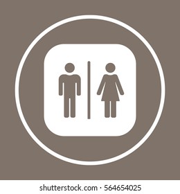 Man and lady toilet sign,vector. Flat design.