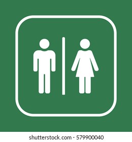 Man and lady toilet sign,vector. Flat design.