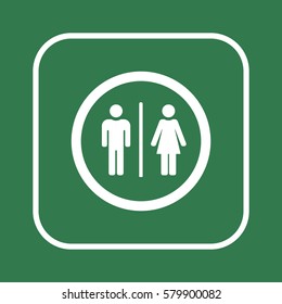 Man and lady toilet sign,vector. Flat design.