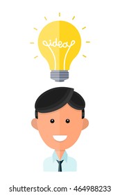man with lamp, idea concept