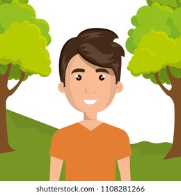 man in the landscape character