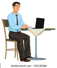 man with a laptop