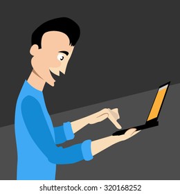 man in the laptop 